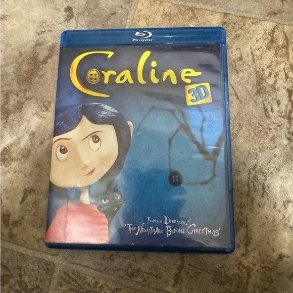 Coraline Movie 3D Blue Ray DVD Animation Tim Burton Film Collectable Movie Kids - Picture 1 of 12